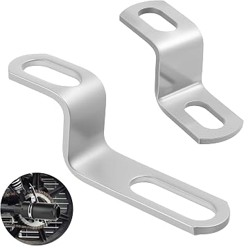 2 Pack Motorcycle Exhaust Bracket Z Shape Muffler Mounting Clamp Stand for Motorbike Silencer Exhaust Pipes Mounting Clamp Fasten Clip Round Band