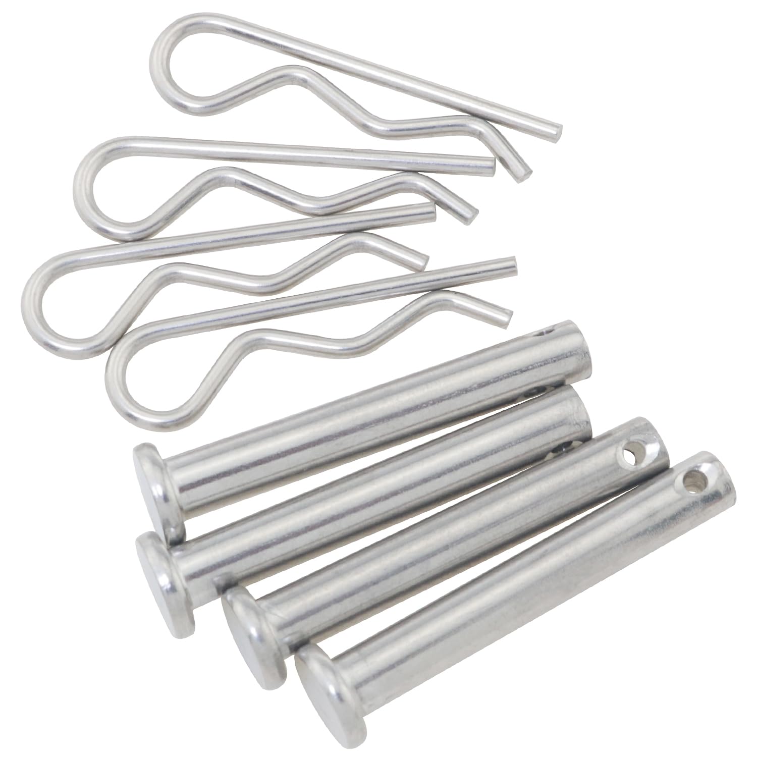 8PCS 304 Stainless Steel Cotter Pins M6x40 Flat Locating Pins R Clamps Cotter Pin Shafts for Hook Up Pin Locking Systems Furniture Installation