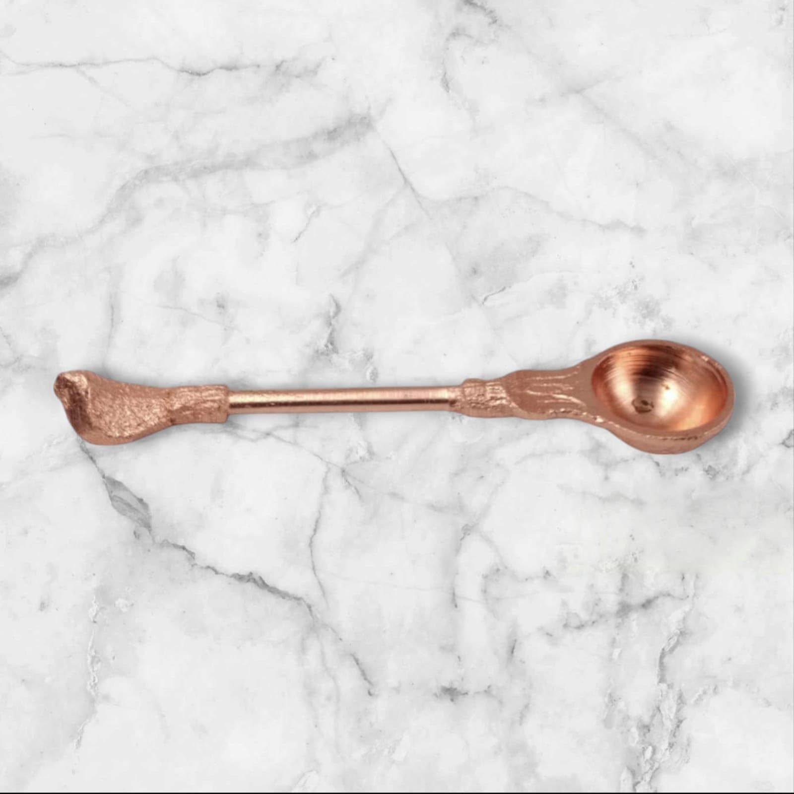 Denique Traditional Handcrafted Copper Achmani Spoon Udarni,Snake Charnamrit Spoon panchpathiram panchapalli for Pooja,5.1 inch (1) 3