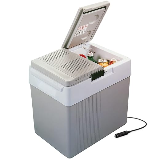 Koolatron 12V Iceless Cooler & Warmer – Portable 33 Qt Electric Cooler for Car, Truck, Camper, Boat, Hard Sided Mini Fridge for Camping, Picnic, Travel, Lunch, Food, Drinks, Bedroom, Office, Dorm