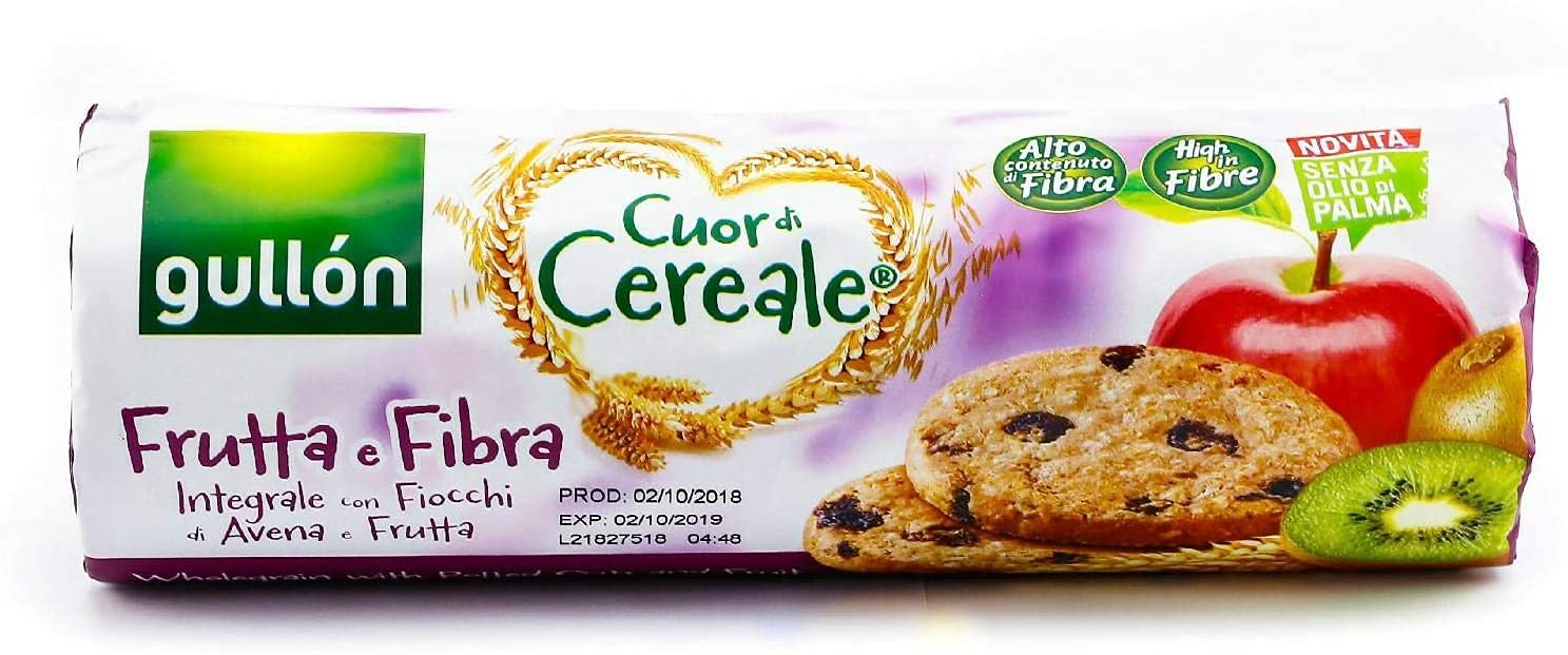 Gullon Biscuits Heart Of Grains, Cereal & Fruit Cookies Rich In Fiber And Vitamins 300GM