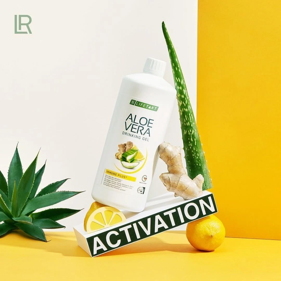 Amazon.com: LR Lifetakt Aloe Vera Drinking Gel Immune Plus Health Care  Women Men Drink Every Day Natural Treatment Set of 3-1000 ml./33.3 fl.oz :  Health & Household