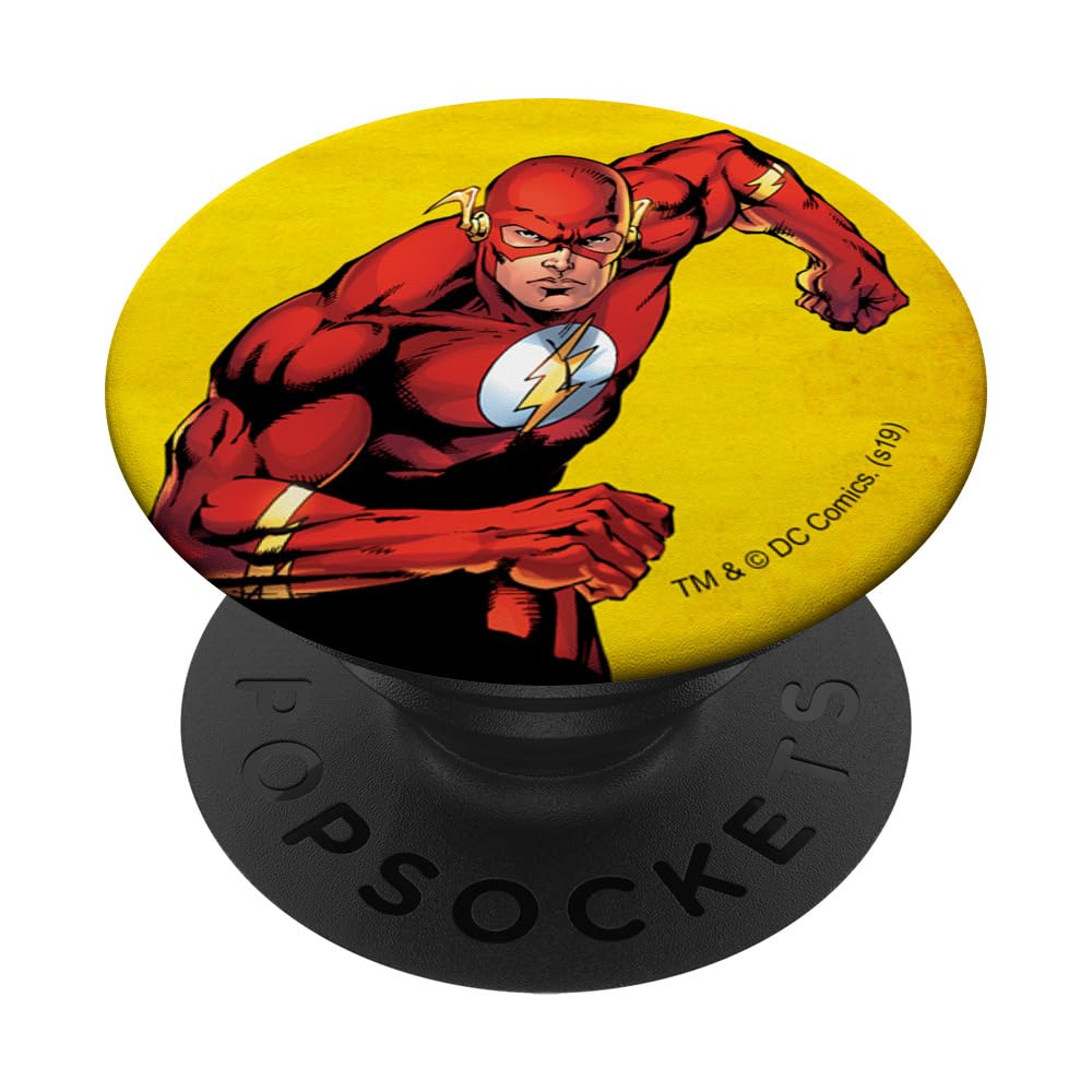 The Flash Character PopSockets Swappable PopGrip, Black