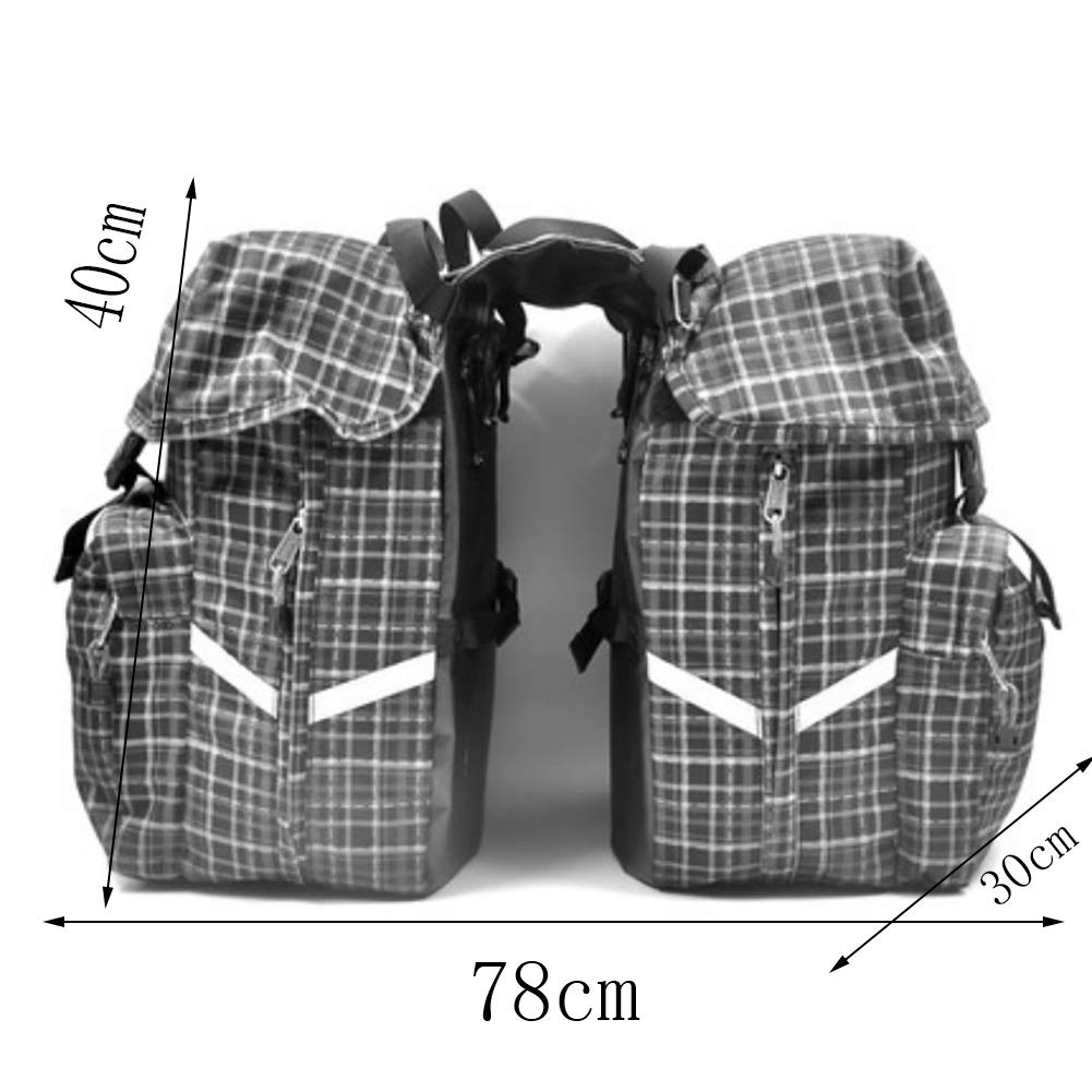 Borsa per bici da bicicletta, borsa per sella posteriore per bicicletta, borsa da viaggio per sedile posteriore, 55 L, ripiano multifunzione per ciclismo a lunga distanza, adatto per mountain bike,