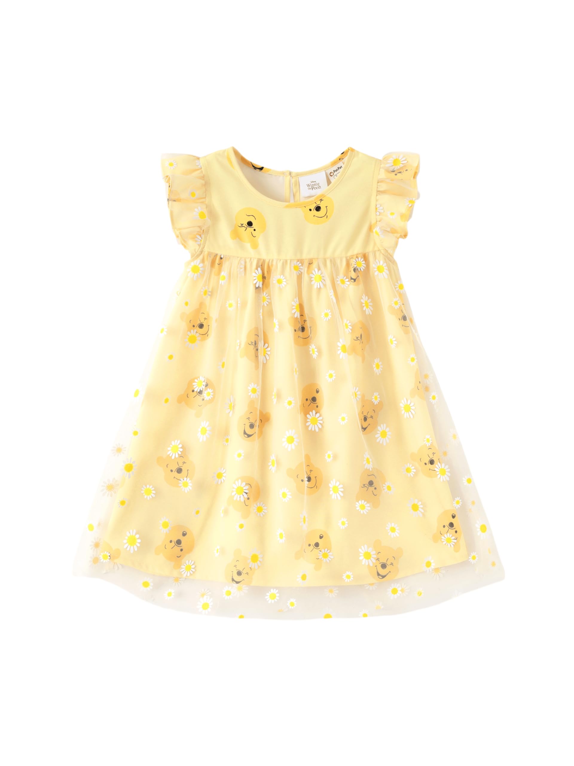 Disney Frozen Elsa Minnie Princess Winnie Girl Dress Ruffle Short Sleeve Tulle Skirt Summer Clothes Kids Outfit Baby/Toddler
