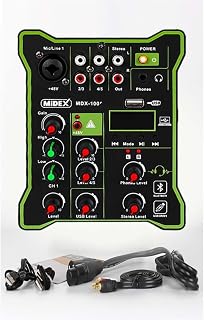 Midex MDX-100 Stüdyo Kayıt İçin Ses Kartlı Mixer +