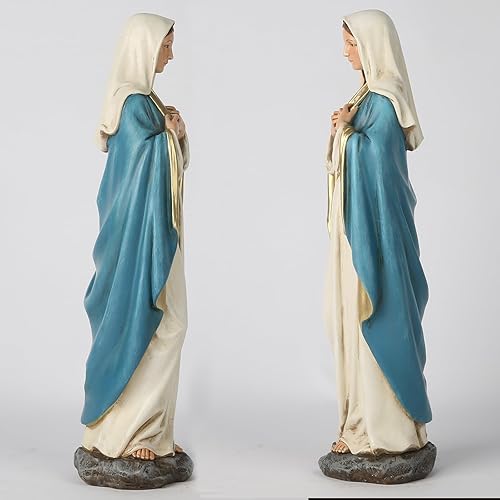 Miniatura 3 de BC Estatua Católica del Corazón Inmaculado de la Virgen María, 16.5" de Altura, Figura de la Santa Madre para Altar, Regalo Religioso, Decoración