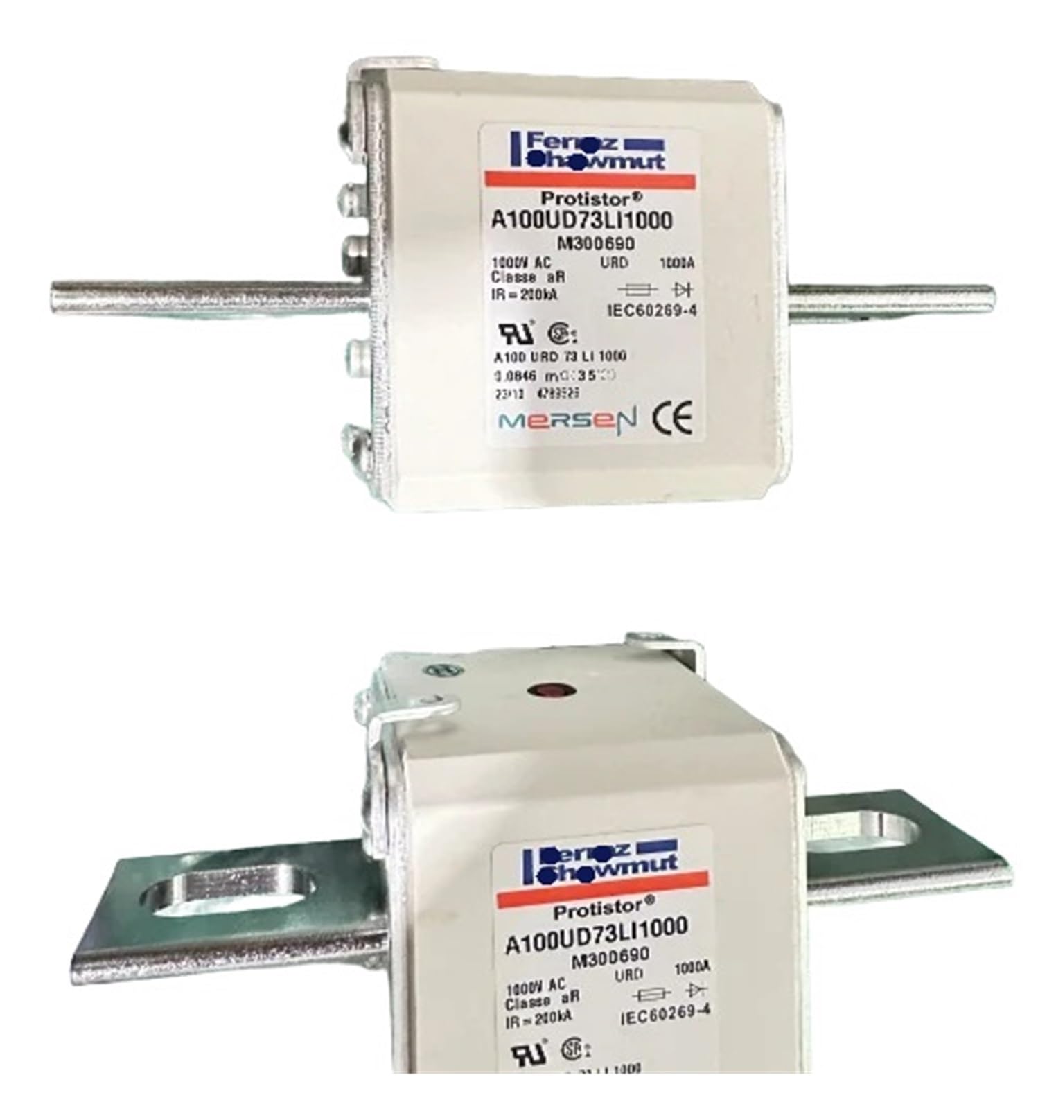 Fusible ultra-rapide A130UD73LI700 Mersen J300687 pour protection industrielle
