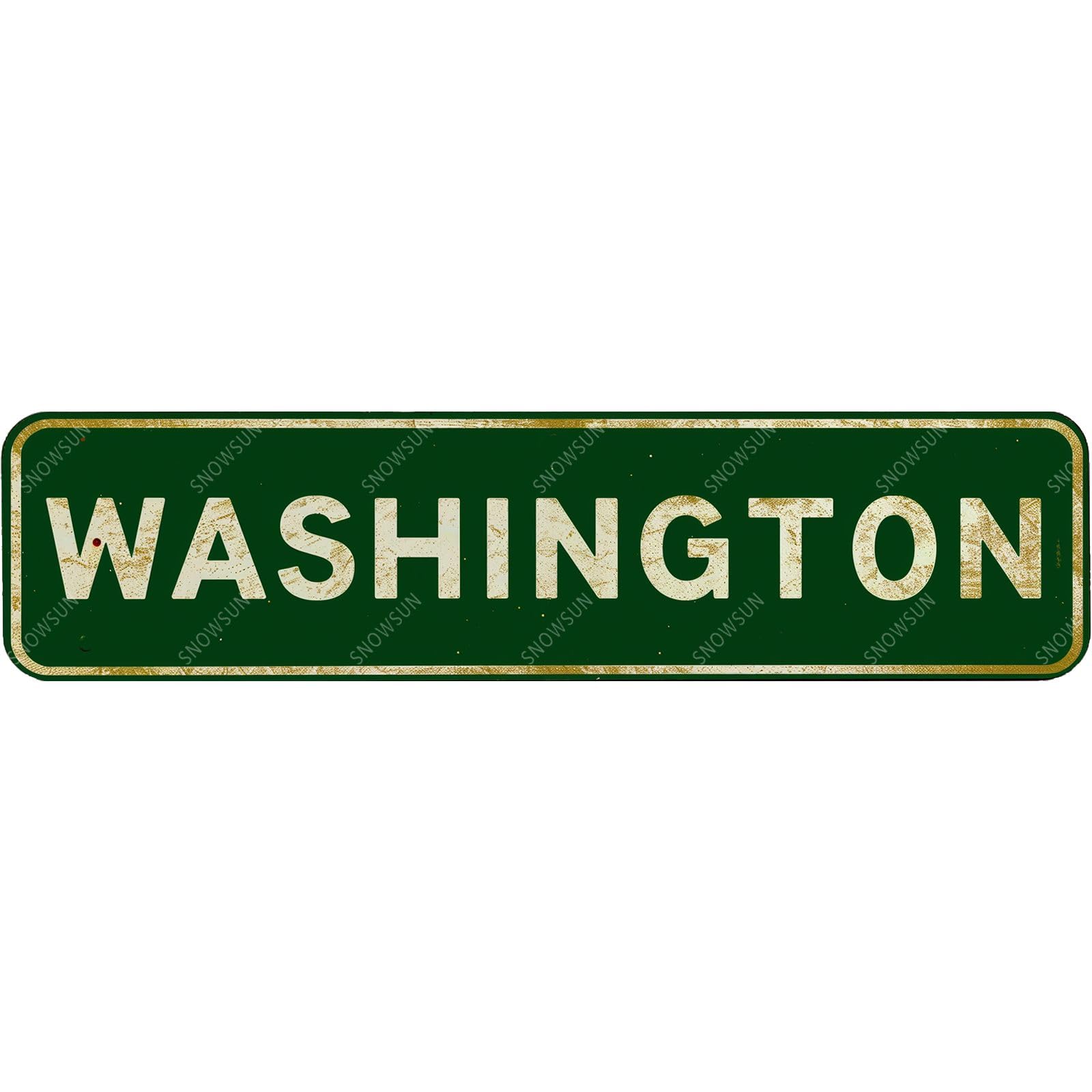 Washington Street Sign Vintage Tin Signs Art Plaque for Home Office Bar Garden Cafe Yard Garage 4x16 Inch