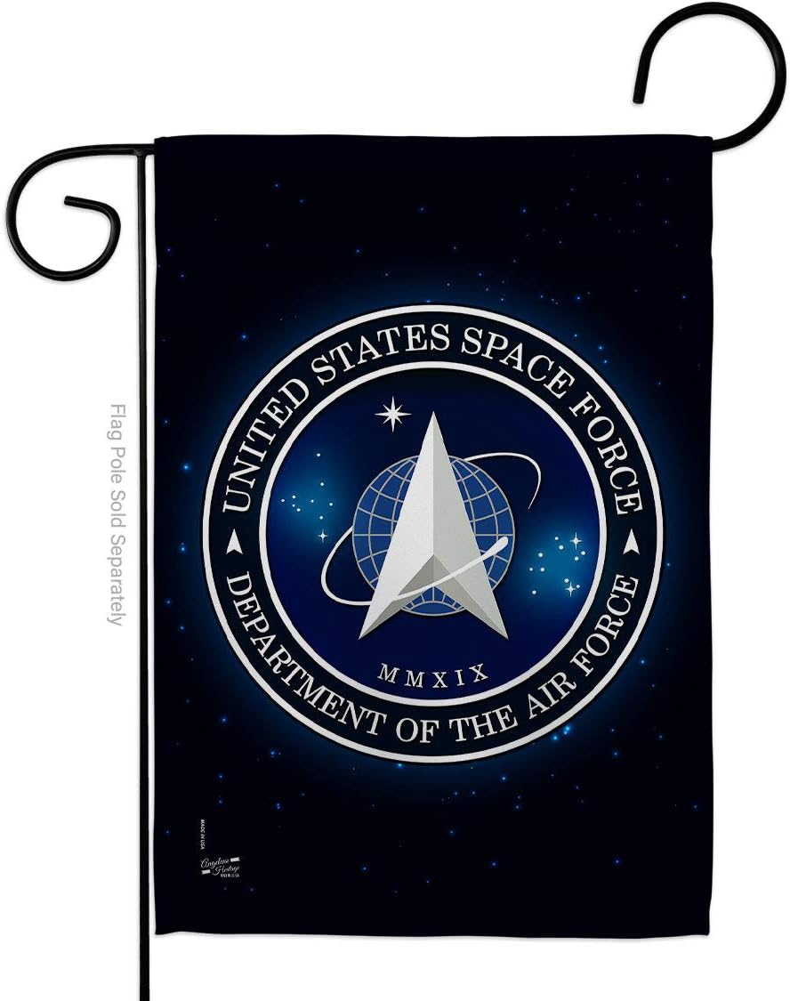 United States Space Force Garden Flag,Lndoors Outdoors American Flag Banner Home Flag 12.5x18in