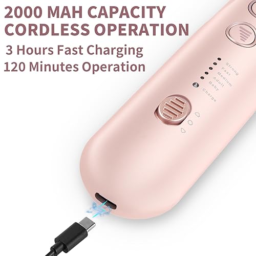 Miniatura 6 de AOMEES Juego de lima de uñas eléctrica 18 en 1, kit de manicura y pedicura profesional recargable inalámbrica, herramienta de cuidado de pies de