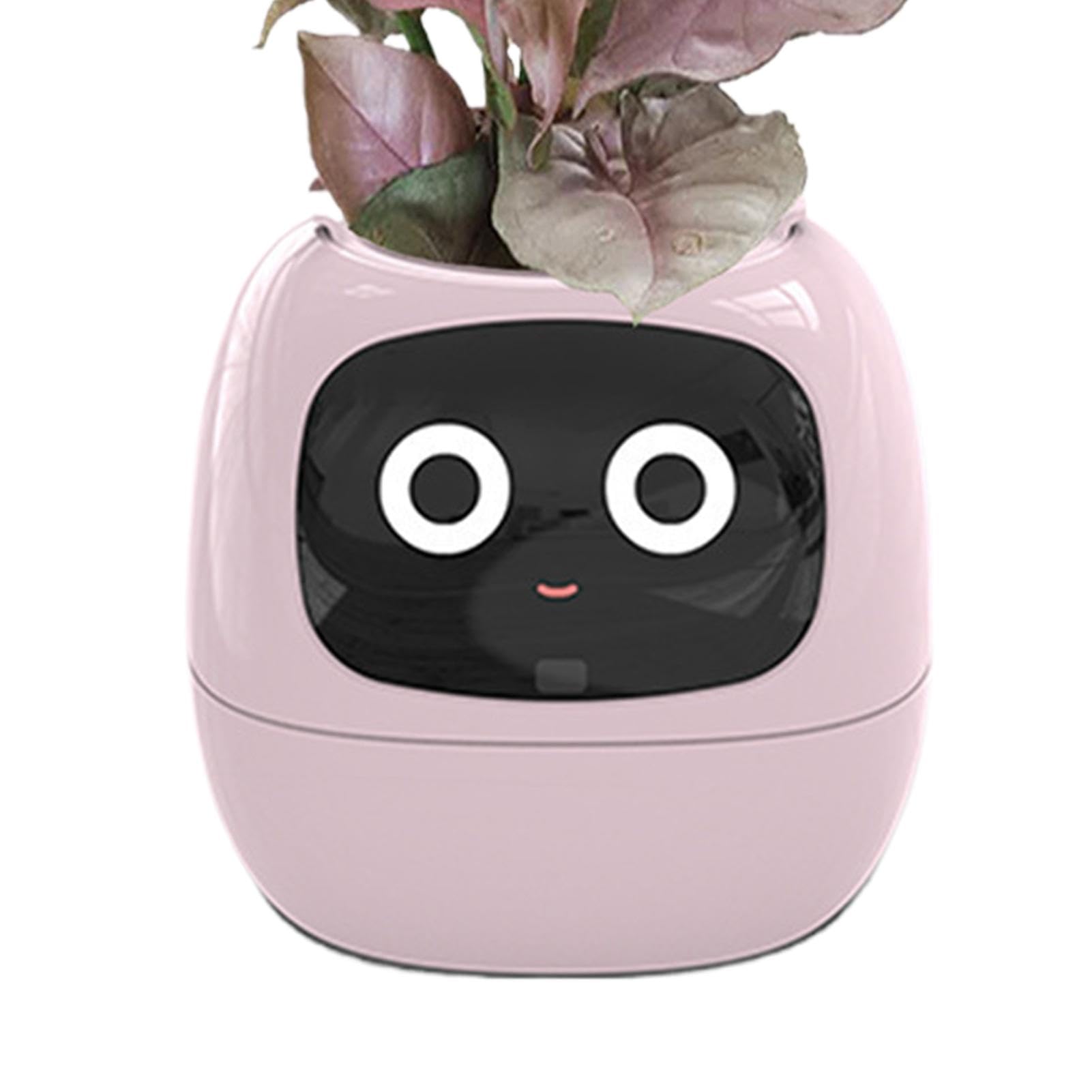 Ruhnjyg Jardinera Inteligente,Maceta Inteligente | Maceta interactiva Inteligente - Múltiples Expresiones, Rica interacción de Gestos, Cuidado de Plantas, Adorable Robot Vegetal, decoración de