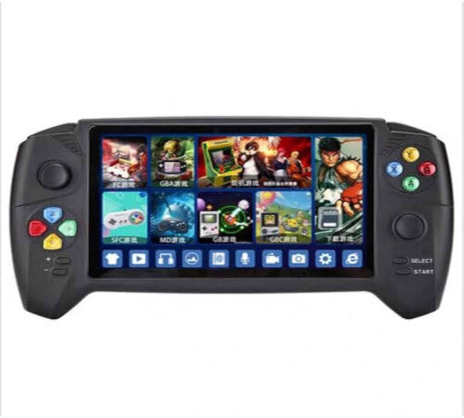 showkah® 7 inch Game Console with Dual Gamepad and Classic 6000+ Video GameBox Support HDMI Cable TV Output & TF Card Rechargeable Game Box