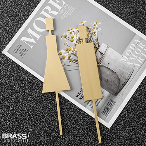 Letrero para inodoro, Letrero de WC para hombres y mujeres de latón Conjunto de figuras de flecha, Letreros para puertas de baño modernos, Señalización para discapacitados para hotel, Tienda, Estacio