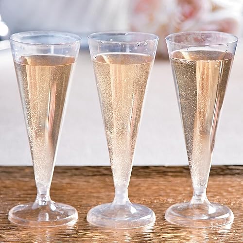 Miniatura 4 de Fun Express - Plas. Copas de flauta de champán (25 piezas) para fiesta - Suministros para fiestas - Vasos desechables - Fiesta - 25 piezas