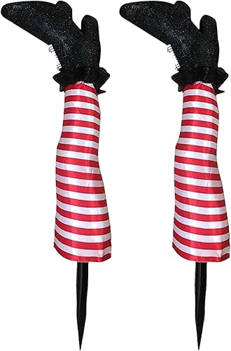 1 par de patas de bruja de Halloween de 18 pulgadas al revés para patas de bruja malvada  Estacas de patas y pies de brujas, estacas de Halloween,