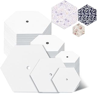 420 PCS Piecing Paper for Quilting(1", 1.5" and 2"), Hexagon Quilting Templates for DIY Patchwork Sewing Crafts, Sewing Supplies Quilting Accessories Crafting Tools,Hexagon Paper Piecing Template
