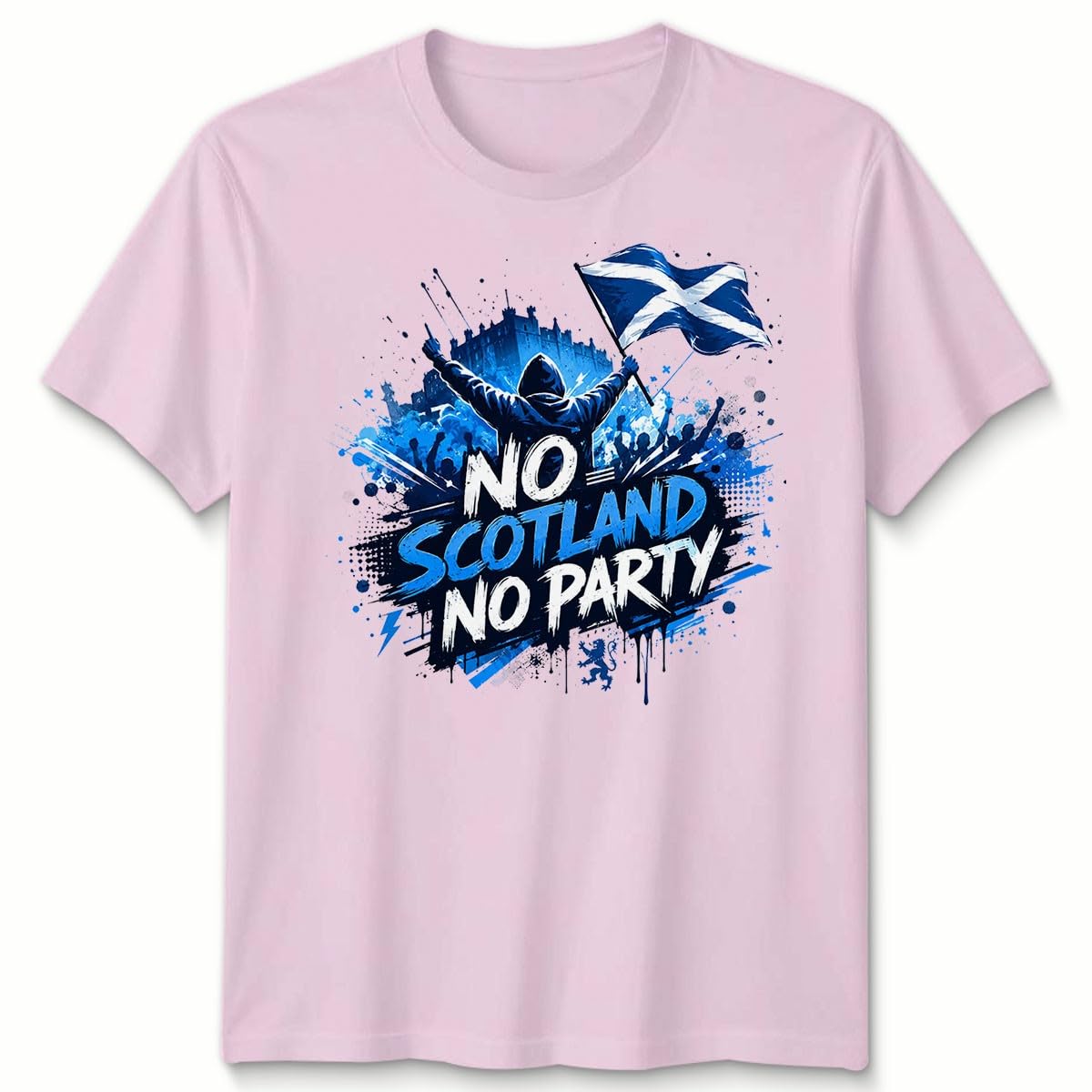 No Scotland No Party Unisex Football T Shirt Game Day 2026 Scotland Soccer Fans Foooty Tee Gift 14-15 Years Light Pink — image 1