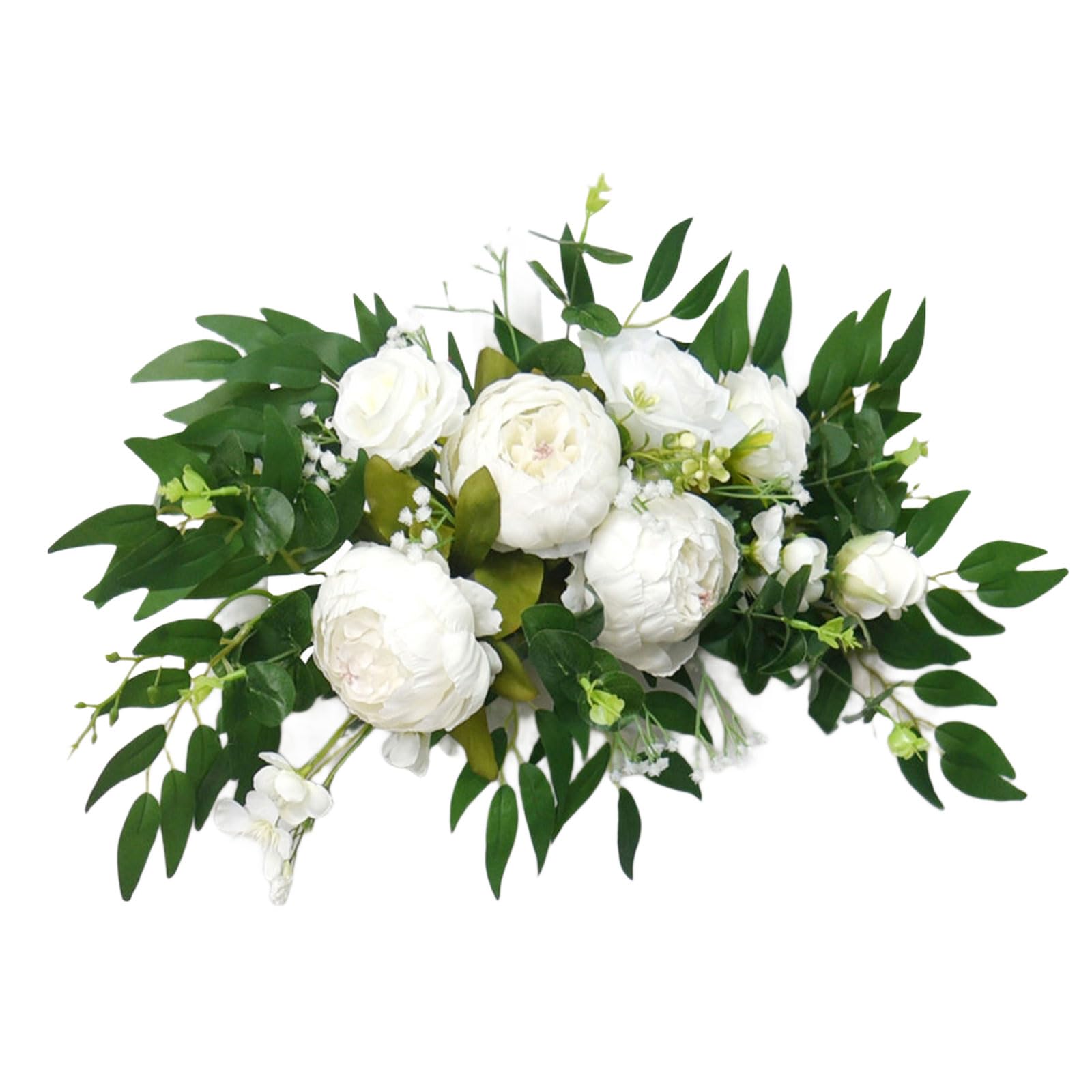 ZHANGYEZHAN Artificial Flower Swag Wedding Sign Flower Decoration for Wedding Ceremony Sign Arrangements Decoration