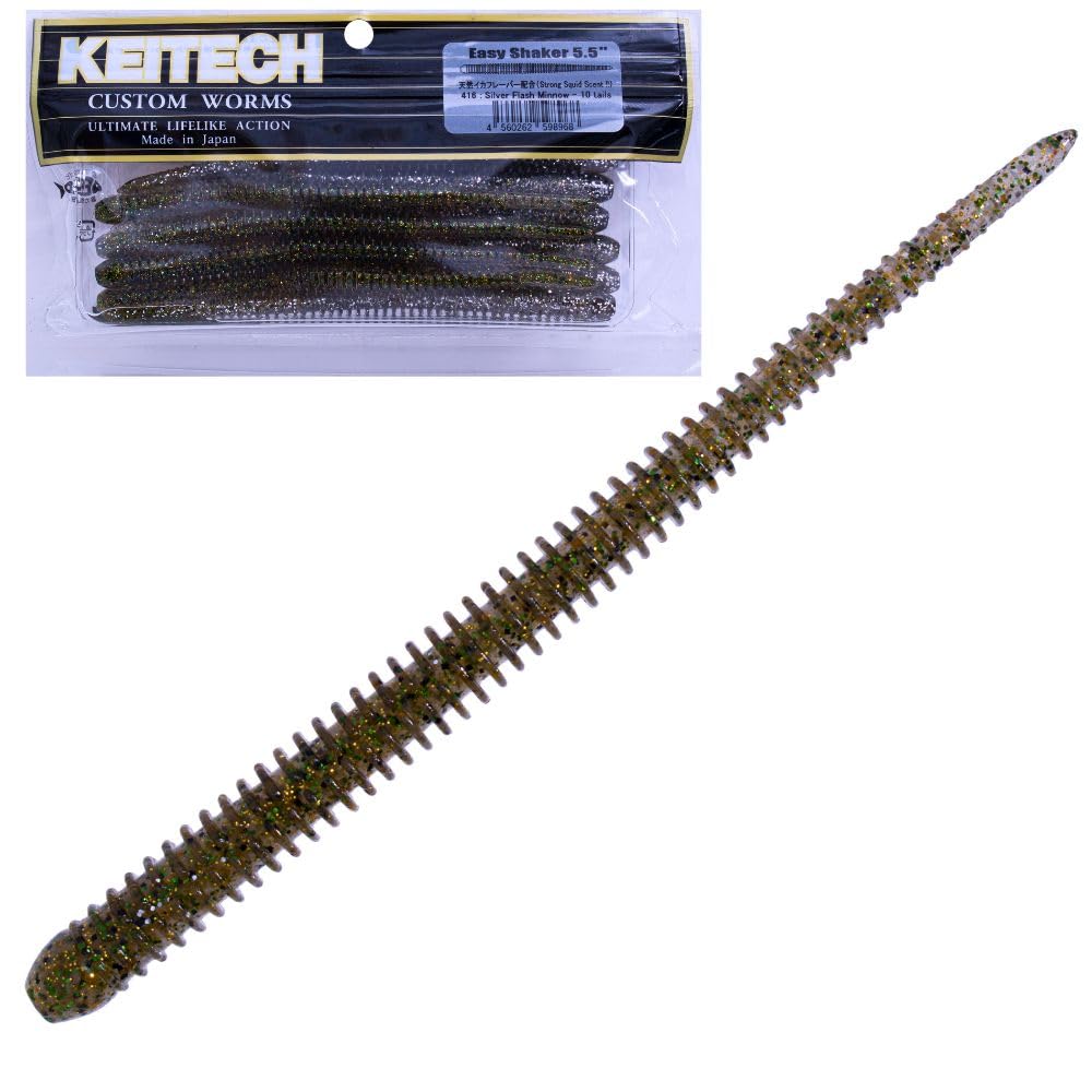 Keitech E55416 Easy Shaker Silver Flash Minnow, 5.5" — image 1