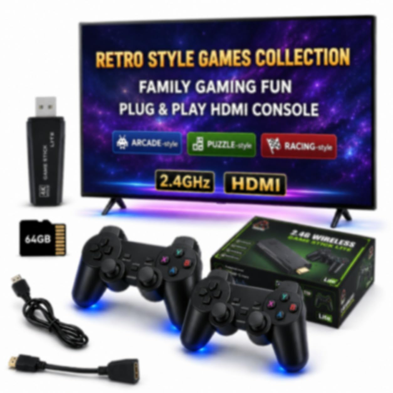 Cloudtail Plug & Play Console - 2 Player Gaming -2 Cloudtail Plug & Play Console - 2 Player Gaming -2