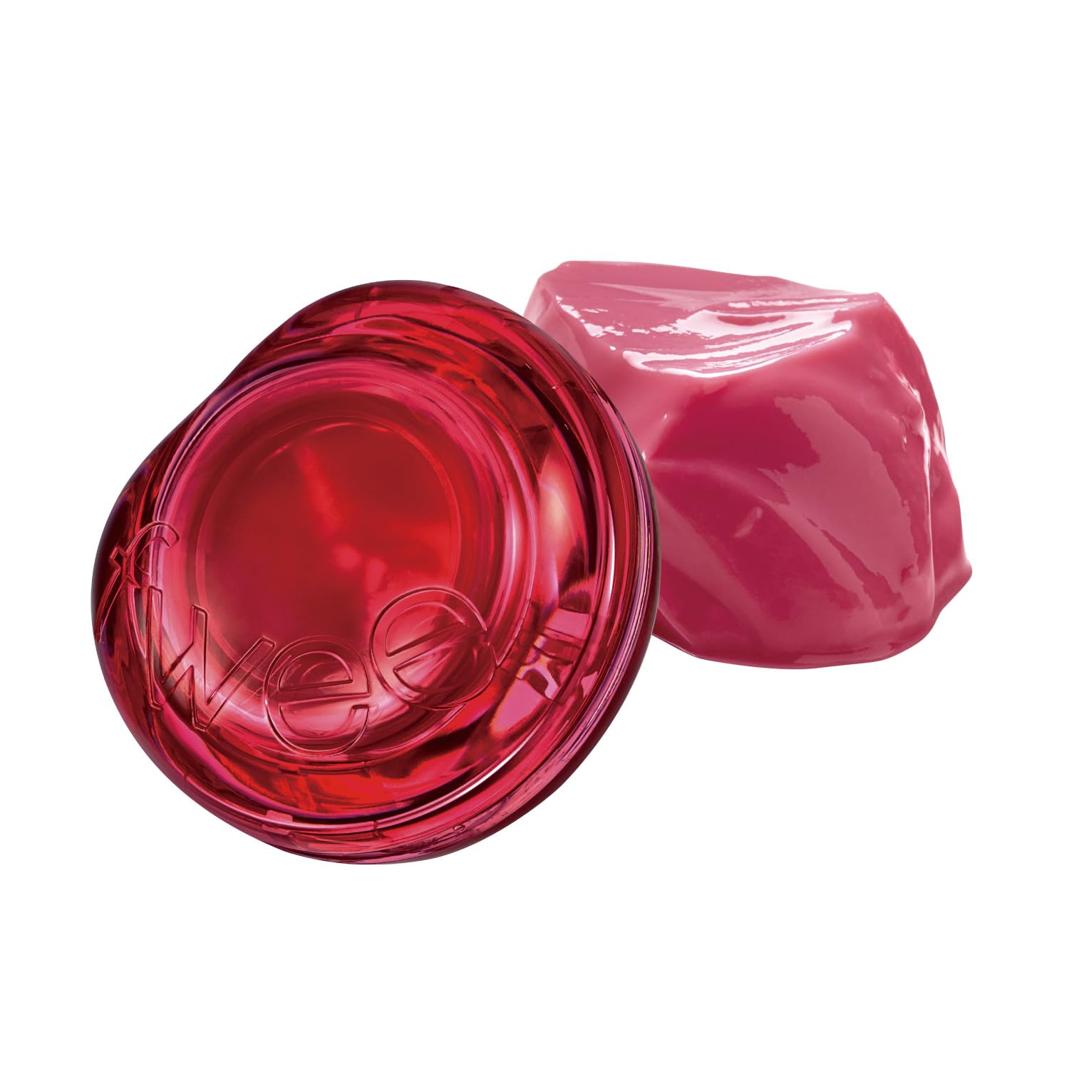 fwee Glowy Jelly Pot | Dewy Jelly Lip & Blush Color, Tinted Glow Jelly Balm, Dewy Buildable Finish – Juicy Punch (Vivid Rose) | 0.14 oz