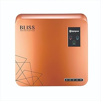 RUIQUAN Bliss 3 Layers Protection, RO+UF+Membrane+Alkline+Sediment+Carbon 6 Stage Wall Mount 15 Liters Water Purifier, Smart LED Display, Copper Best for Home and Office (copper)