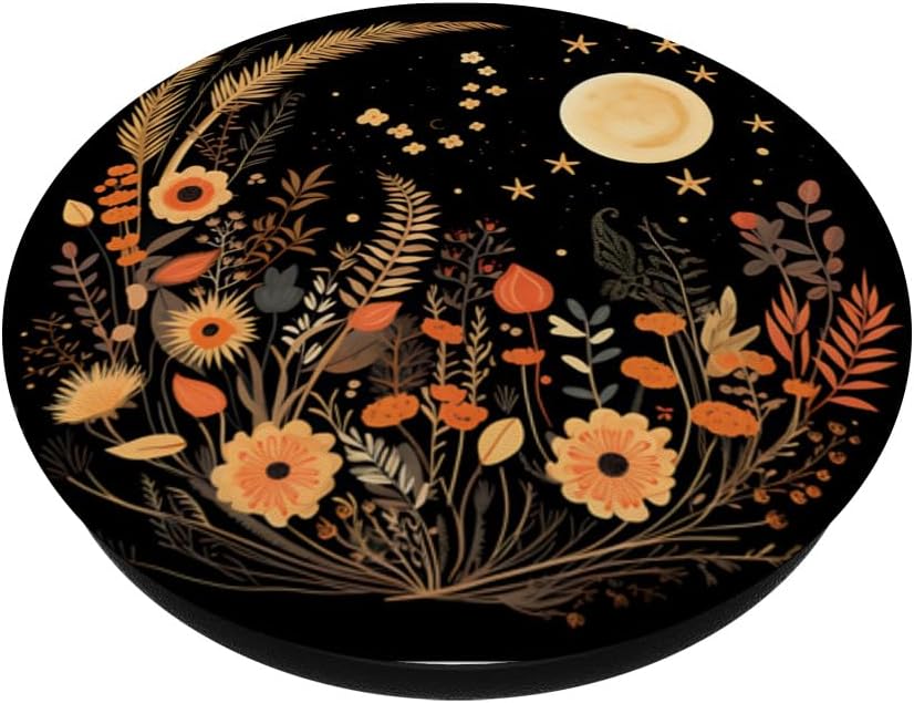 Boho Moon And Wildflowers PopSockets Adhesive PopGrip - Image 2