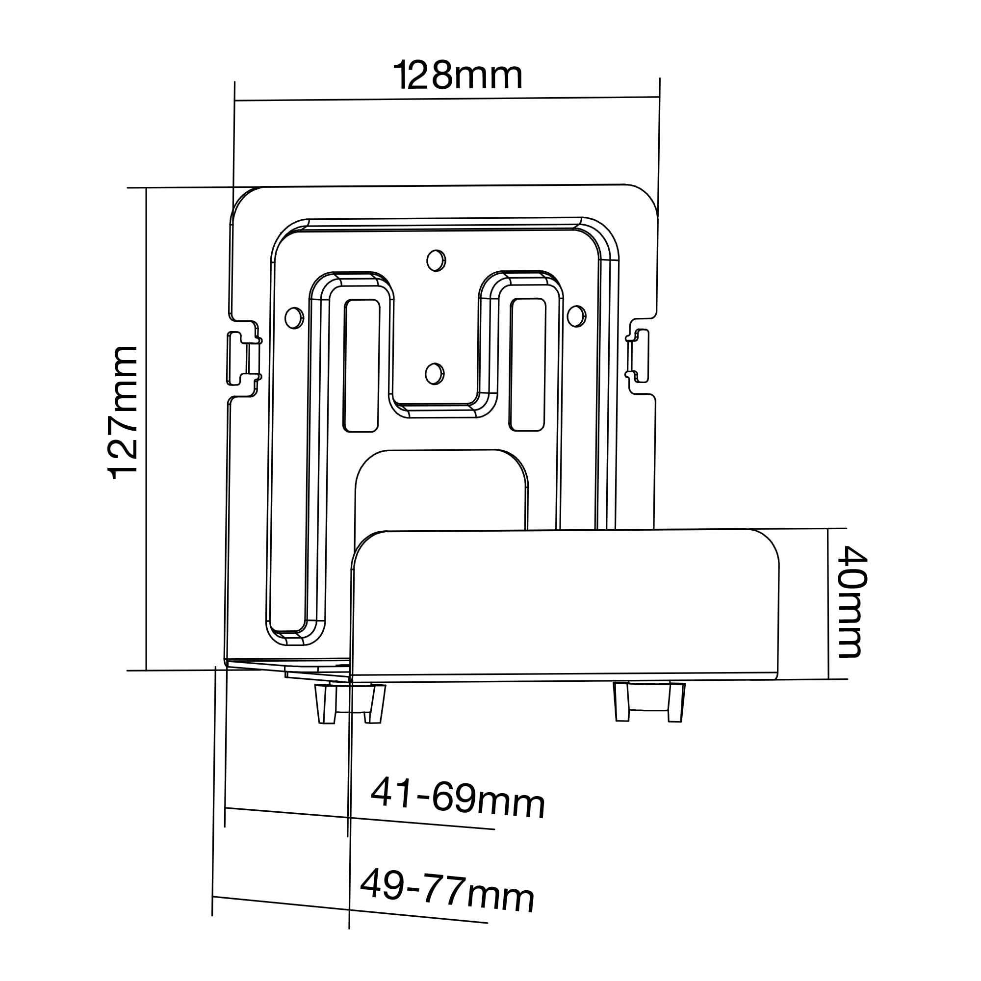InLine® Support Pour Box TV Apple TV/Fire TV/Roku - Support Mural Réglable 47-76mm - Pour PC NUC Et Mini PC