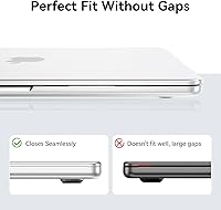 Vista 68 de EooCoo Funda compatible con MacBook Air de 15 pulgadas M5 2026 2025-2023 Release M4 M3 M2 modelo A3448 A3241 A3114 A2941, carcasa rígida de negro