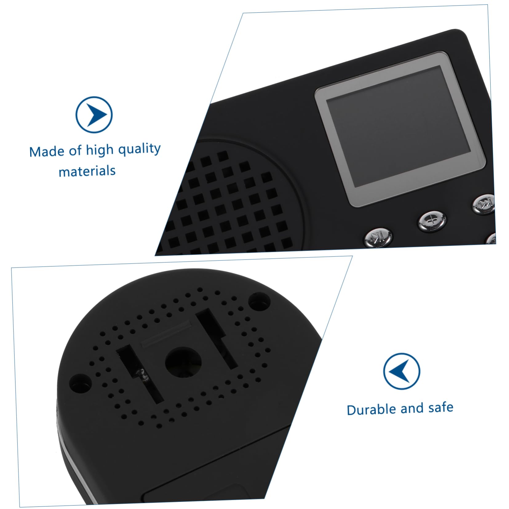Veemoon Lettore Musicale Portatile Mp3 Nero con Design a Clip Appesa in Plastica, Cavo USB Incluso, come Regalo per Famiglia e Amici