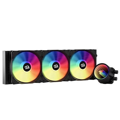 Miniatura 1 de Redragon HL360 ARGB Sistema de refrigeración líquida, enfriador de agua de CPU con radiador de alta eficiencia de 3300 RPM, 20 dBA silencioso,