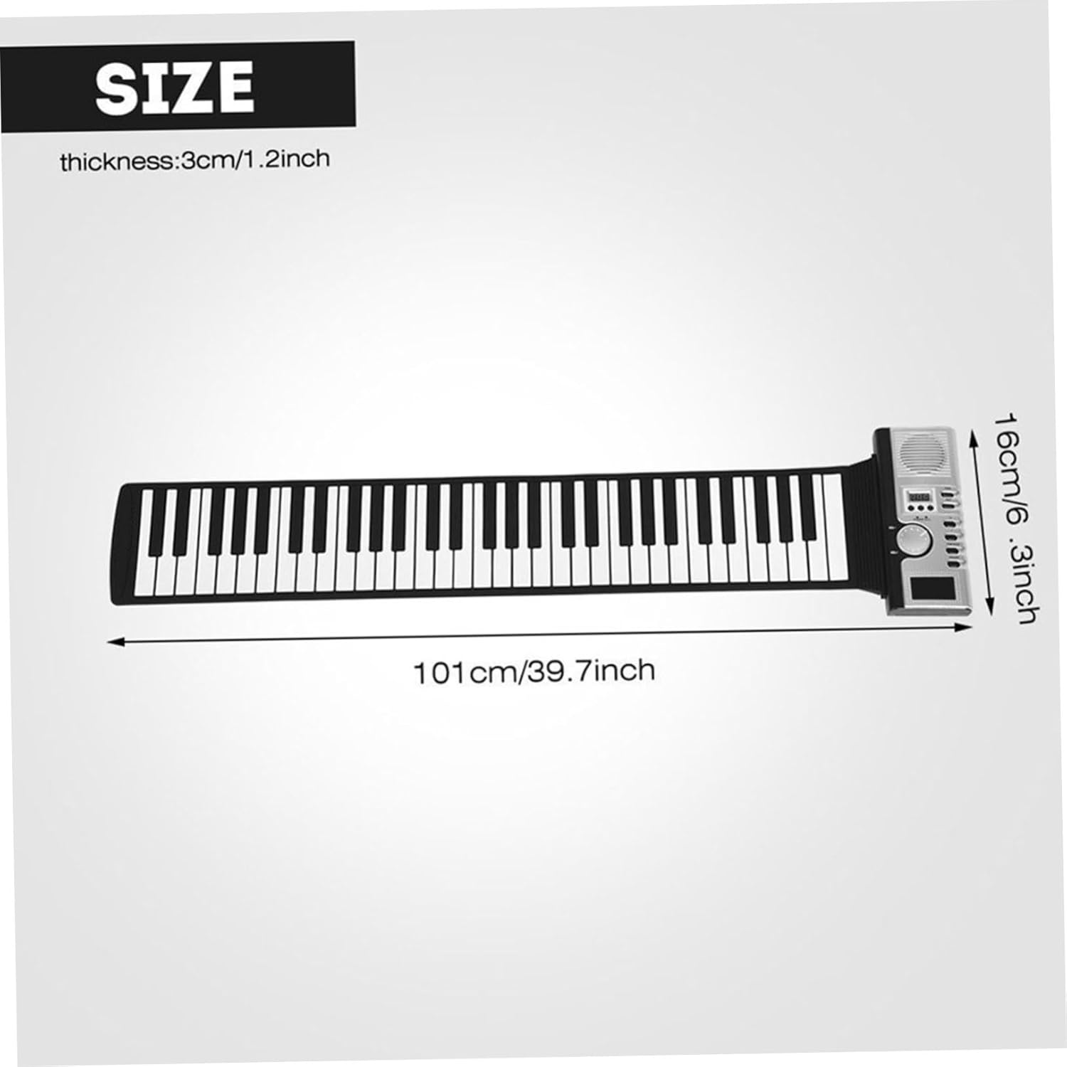 KESYOO 61 Keys Foldable Silicone Keyboard Piano with Speaker Portable Roll-Up Piano for Boys and Girls and Adults for Music Practice and Learning