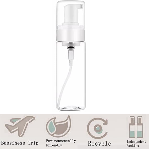 Foam Bottle Dispenser,2pcs 200ml/7OZ Foaming Pump Bottle Foam Soap Bottle Dispenser Transparent Empty Spray Bottles Foaming Hand Soap Dispenser Bottles Refillable Soap Dispenser