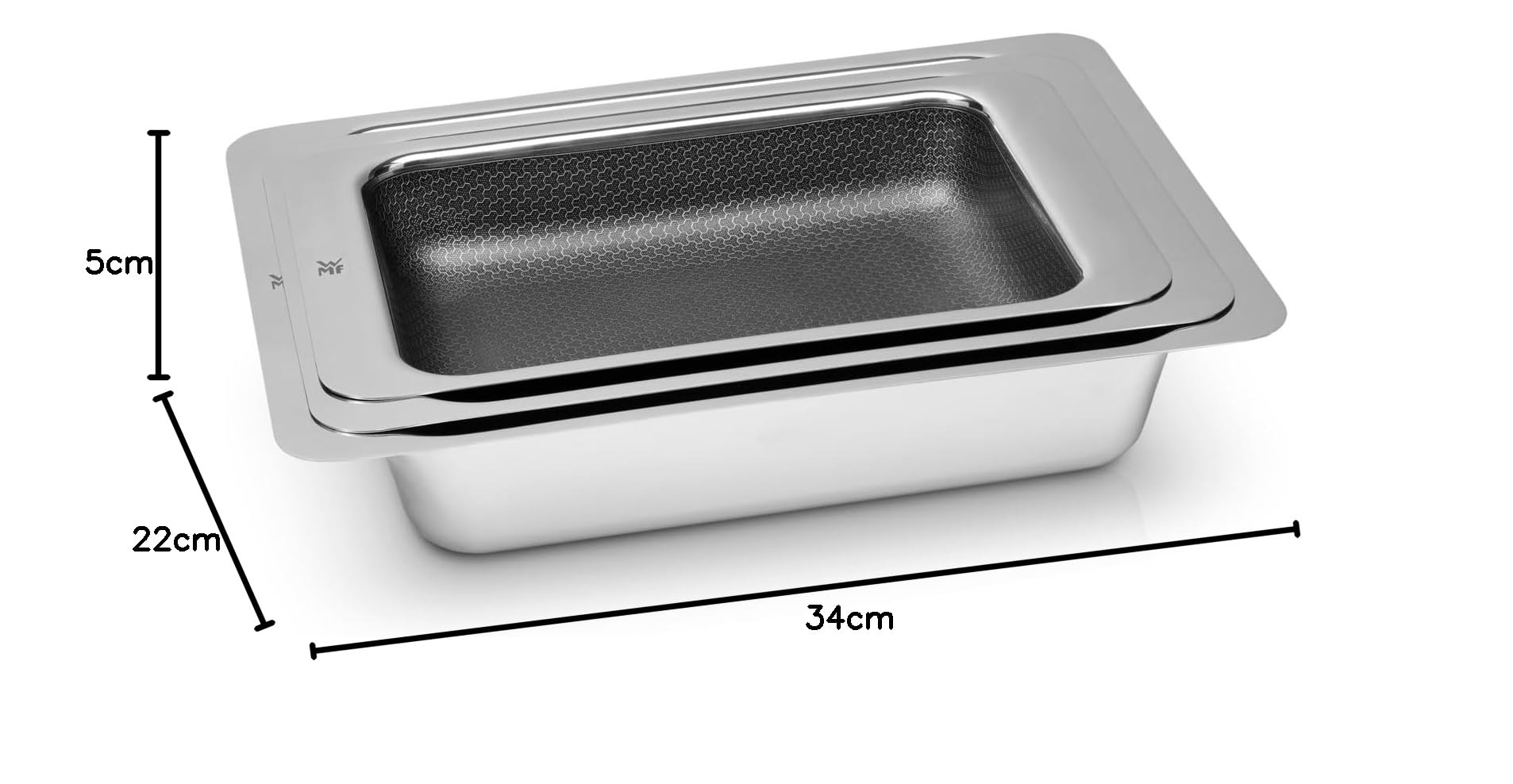 WMF Profi Resist - Juego de 3 moldes para horno (revestimiento multicapa, estructura de panal de abeja)