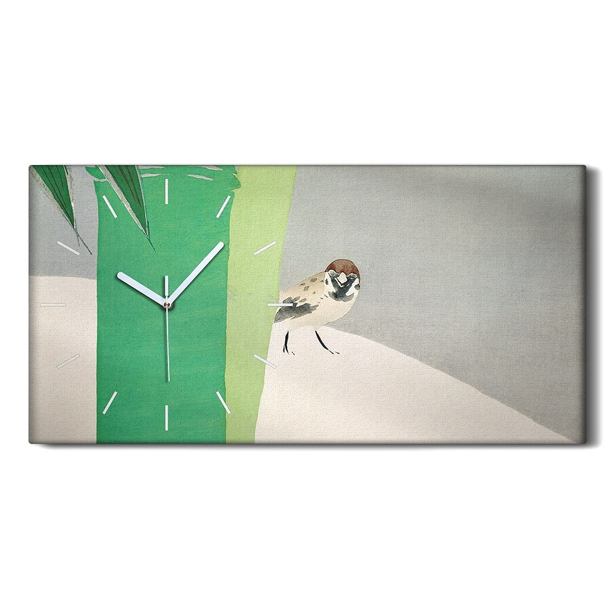 Ne pas tic tac en silence : Horloge sur toile silencieuse 60x30cm pour chambre
