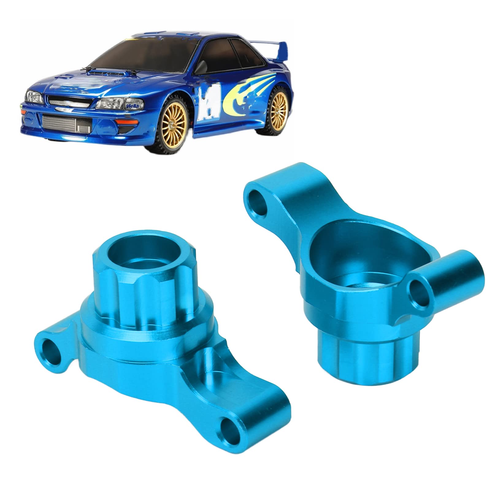 Tt02B Alu Aluminiumoy Tt 02 Podwozie Rc Aluminiumoy Tylne Kierownice Części Zamienne do Tt02 1 10 Rc Akcesoria Samochodowe Rc Tylny Kubek Kierownicy (BLUE)