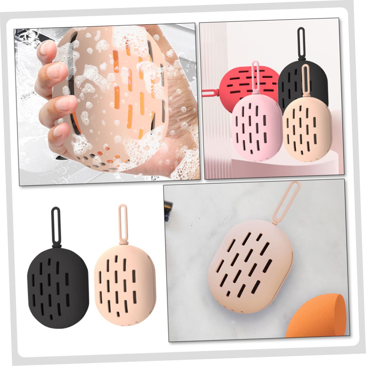 ABOOFAN 8stücke Silikon Makeup Schwamm Aufbewahrungsbox Tragbarer Kosmetikbehälter Für Beauty-schwämme Geeignet Für Reisen Und Täglichen Gebrauch Atmungsaktiv Und Platzsparend