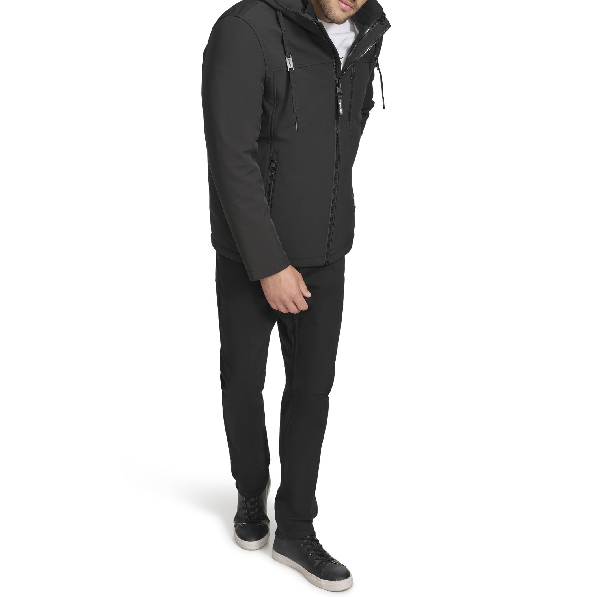Calvin Klein Herren Everyday Essential Kapuzenjacke, Schwarz, L – Ansicht 3