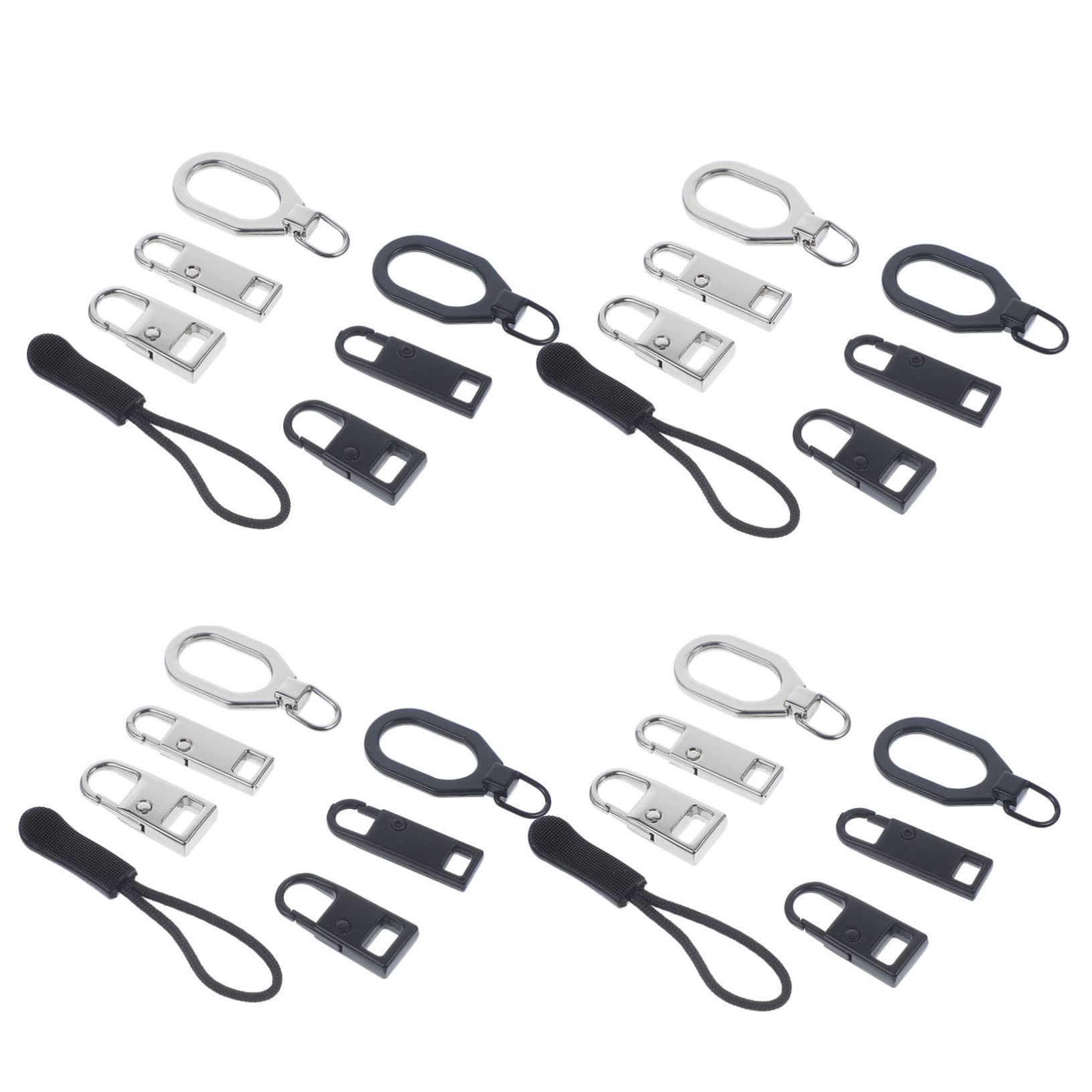 Operitacx 96piezas Kit De Reparación De Tiradores De Reemplazables Para Ropa Mochilas y Equipaje Accesorios y Prácticos