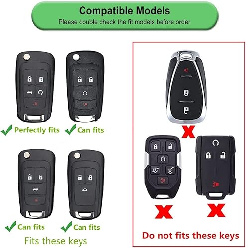Miniatura 2 de Funda para llavero Chevy con protección de TPU suave con llavero para Chevrolet Buick Terrain Cruze Malibu Sonic Equinox Camaro Smart Remote Key