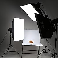 Vista 3 de Godox Kit de 3 luces estroboscópicas E300 de 300 W, con disparador de flash Godox FT-16, estroboscópicos de iluminación fotográfica, caja