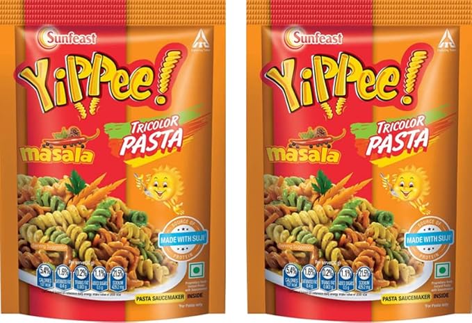 Unique Sunfeast Yippee Tricolor Pasta Masala 65g (pack of 2) Unique