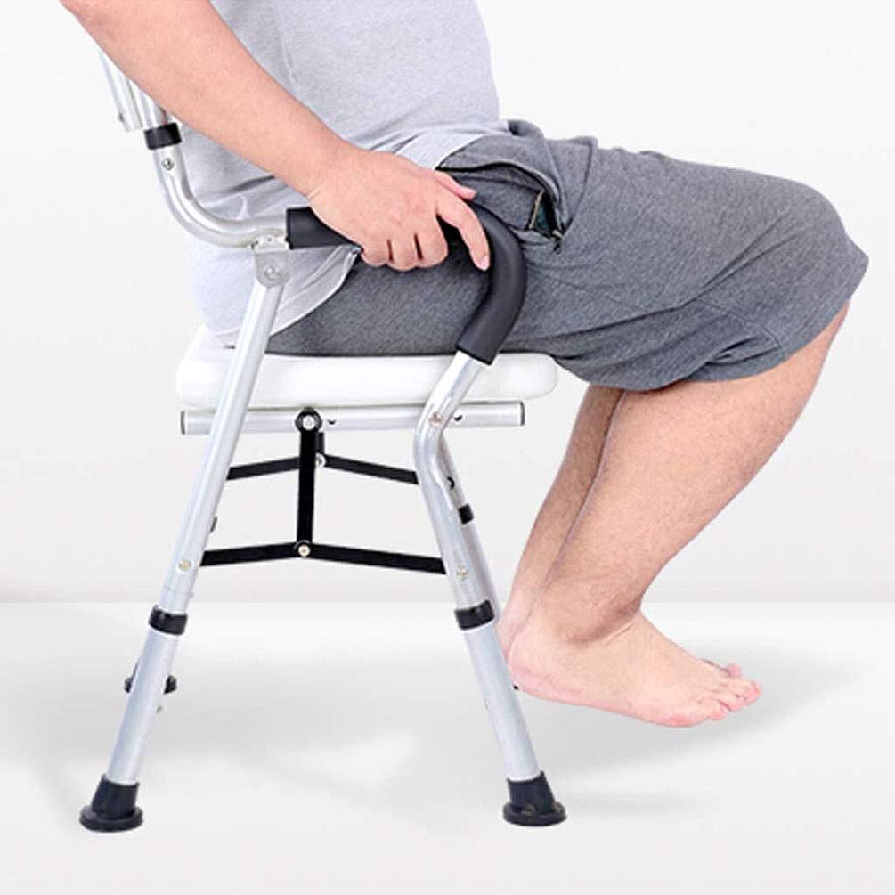 Silla de ducha plegable, ligera, antideslizante, para adultos mayores, mujeres embarazadas, asiento ergonómico para bañera para discapacitados