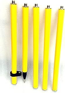 Survey Prism Pole 2.5 M Length GPS Pole Aluminum 5 Section Detachable Aluminum GPS Rod GNSS RTK Surveying