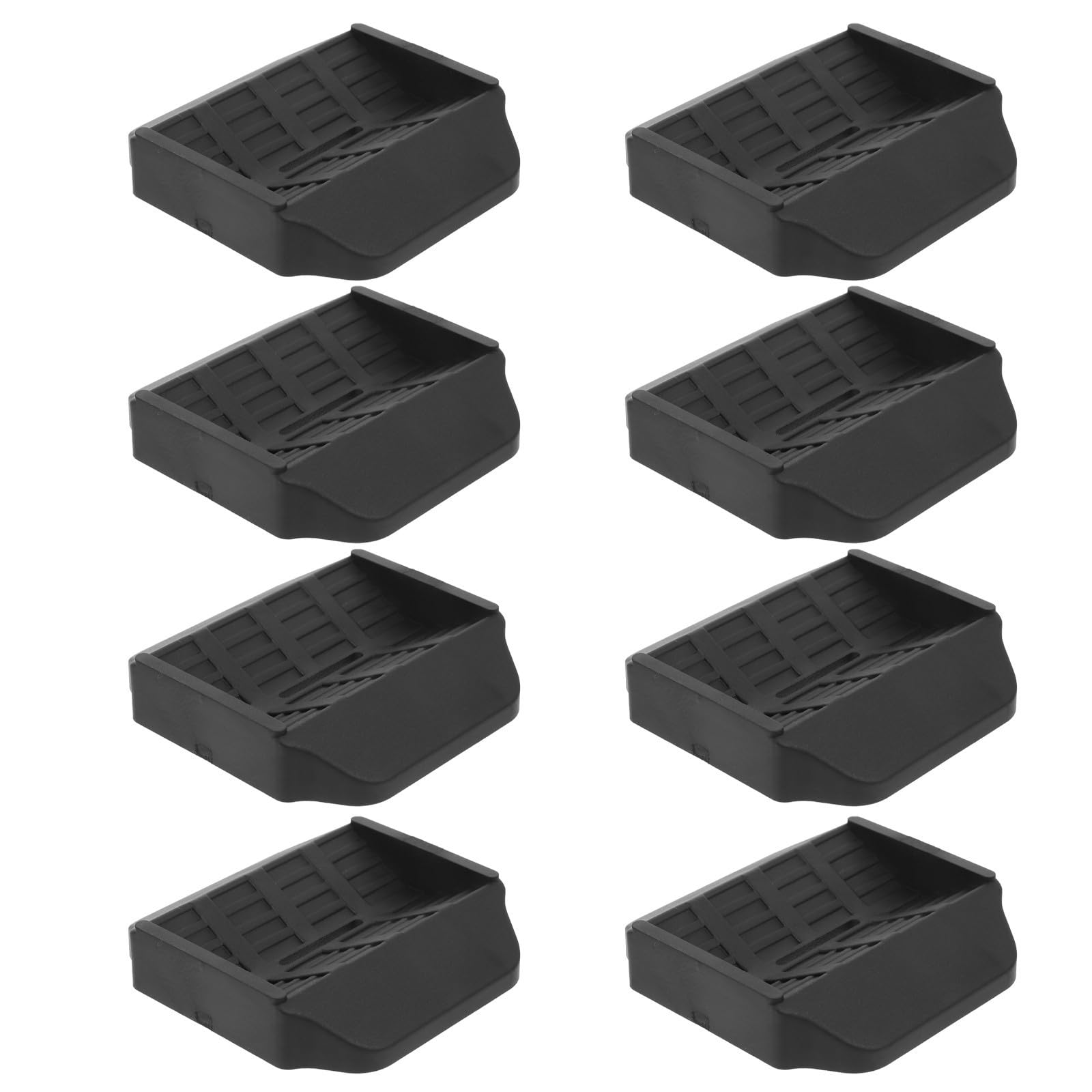 Copas de ruedas para muebles de silicona negra SEWACC, pack de 8
