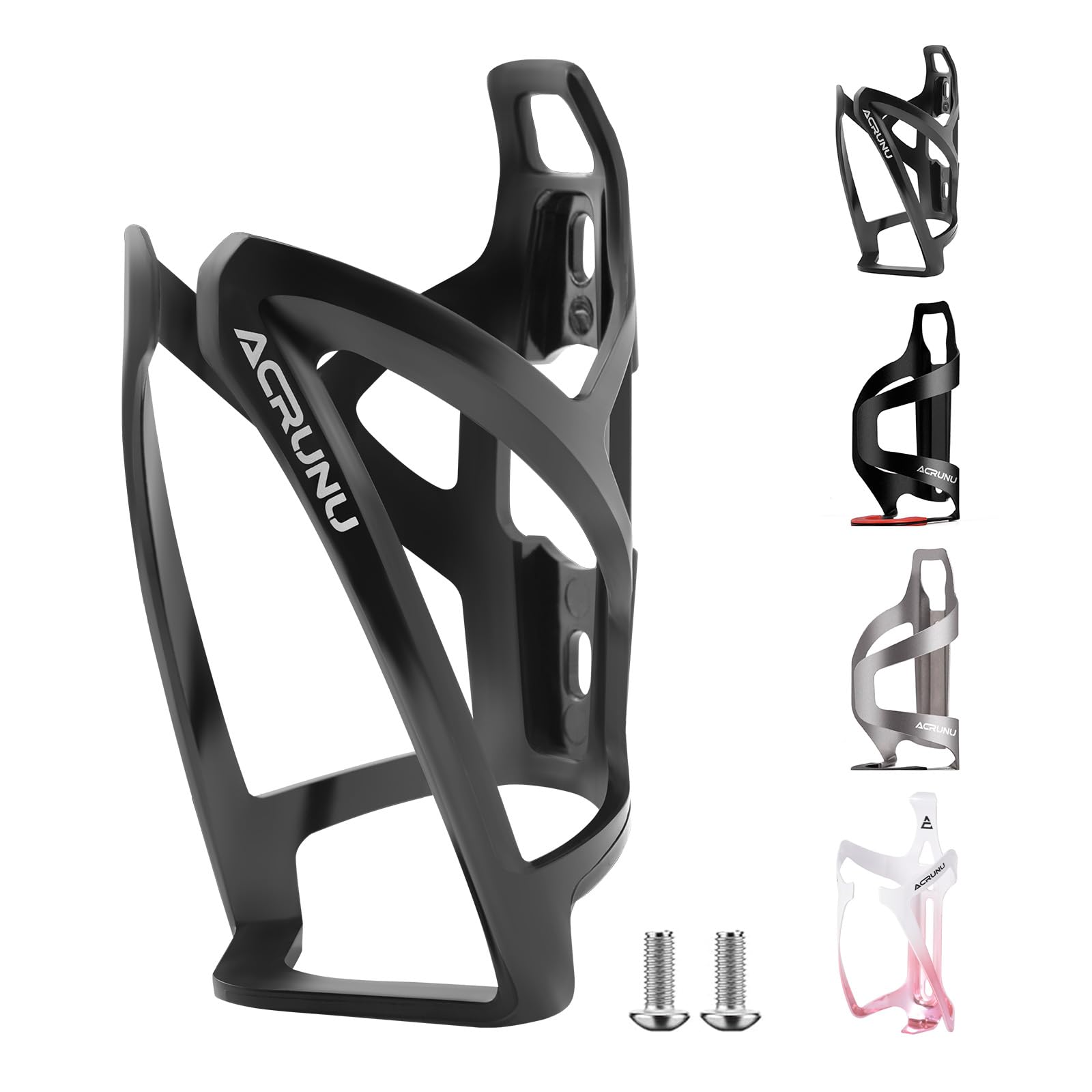 Ultra-Light Universal Fit Bike Water Bottle Holder - Secure and Convenient Water Bottle Holder for Bike (Black)