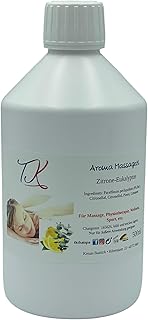 Huile de massage aromatique 500 ml - Eucalyptus citron pour massage, physiothérapie, bien-être, sport de qualité pharmaceutique
