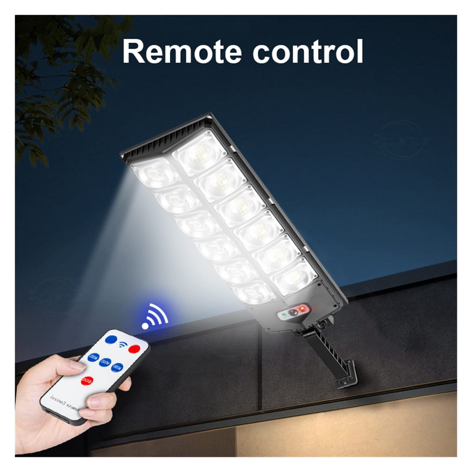 Lampy Solarne ZewnęTrzne, 10000 lm słoneczne oświetlenie parkingowe zewnętrzne 720 diod led słoneczne oświetlenie uliczne zewnętrzne wodoodporne 24 godziny pracy lampa słoneczna pilot lampa ogrodowa B