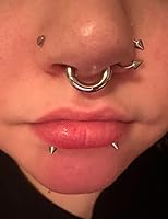 Vista 4 de Ocptiy 6G 8G 12G 14G 16G Anillos de tabique con bisagras Calibradores Túneles Tapones Pendientes Kit de estiramiento de acero quirúrgico con Juego